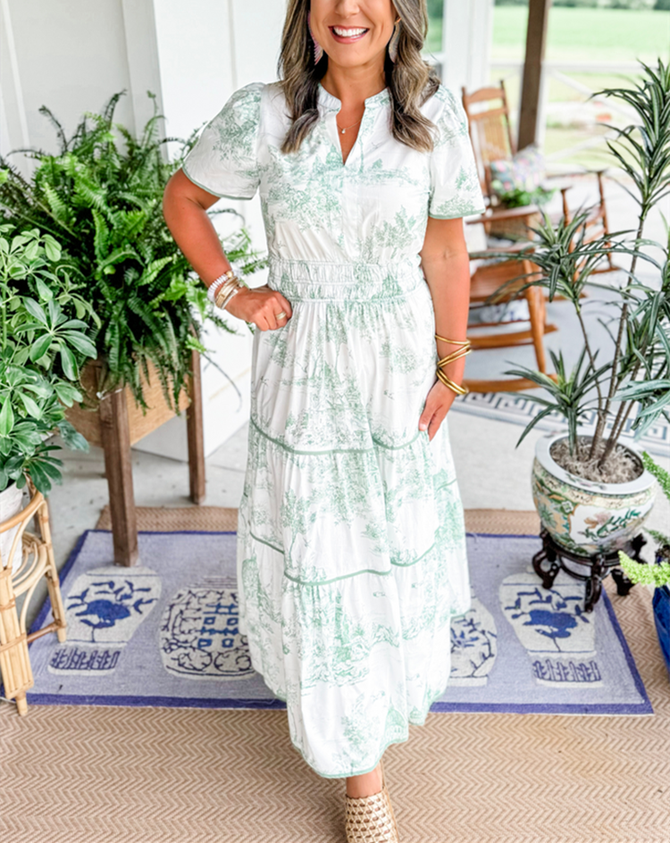 Eliza | Classic Toile Maxi for Timeless Garden Elegance