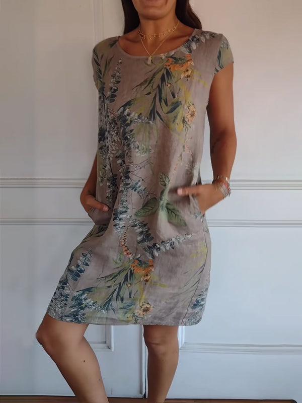 Annelym | Abito con Stampa Tropicale e Eleganza Disinvolta