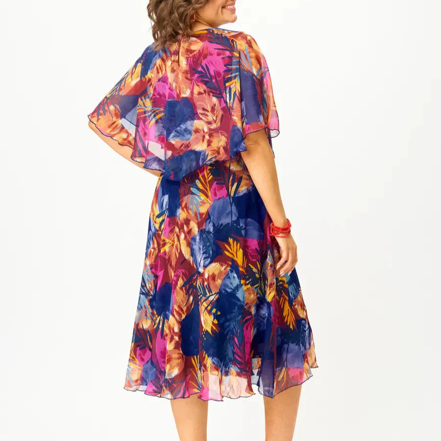 AYALA | ABITO IN CHIFFON COMODO TAGLIE FORTI