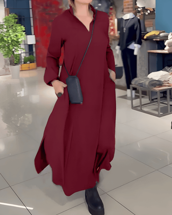 Vilada | Maxi Abito con Spacco Laterale per Eleganza Disinvolta