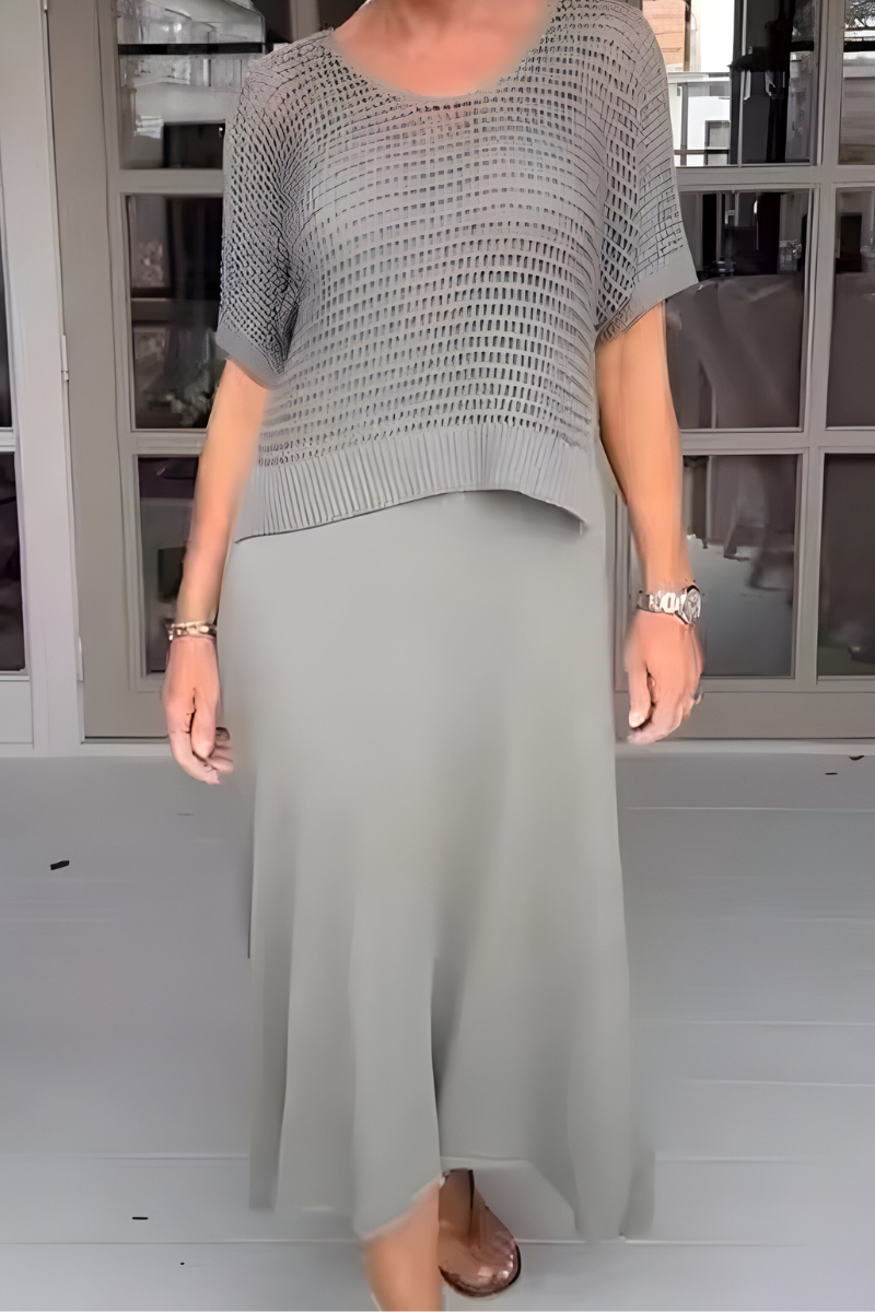 Lieke | Abito Estivo con Top Intrecciato per un'Eleganza Naturale