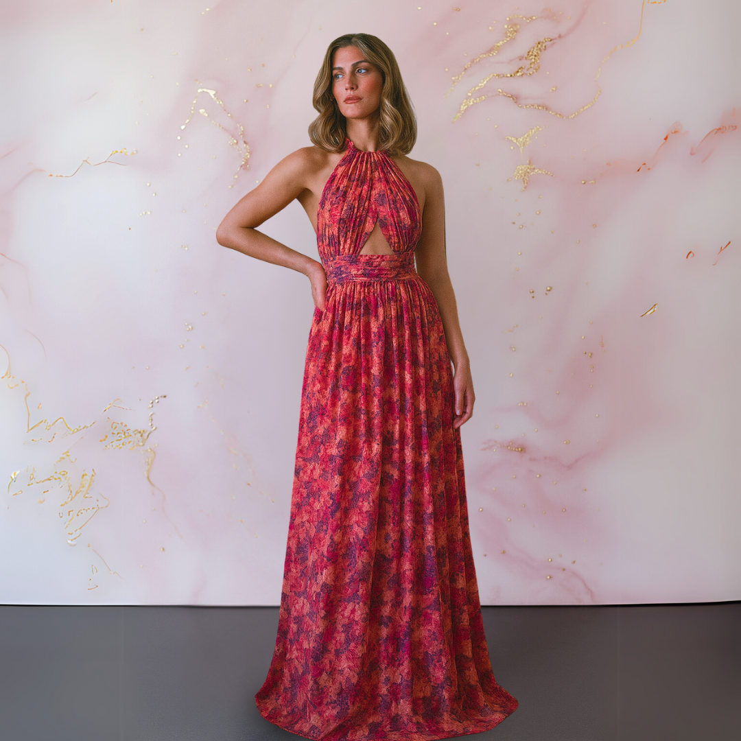 Vera | Elegante Abito con Stampa Floreale che Celebra la Grazia Femminile