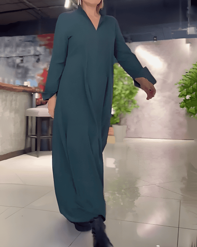 Vilada | Maxi Abito con Spacco Laterale per Eleganza Disinvolta