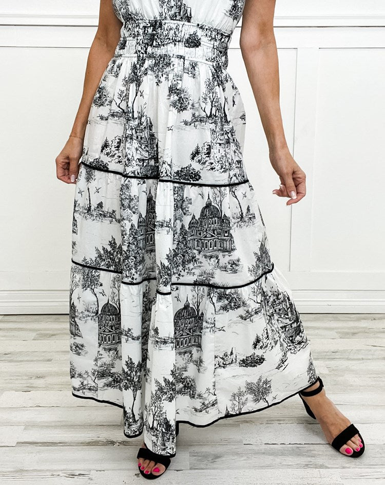 Eliza | Classic Toile Maxi for Timeless Garden Elegance
