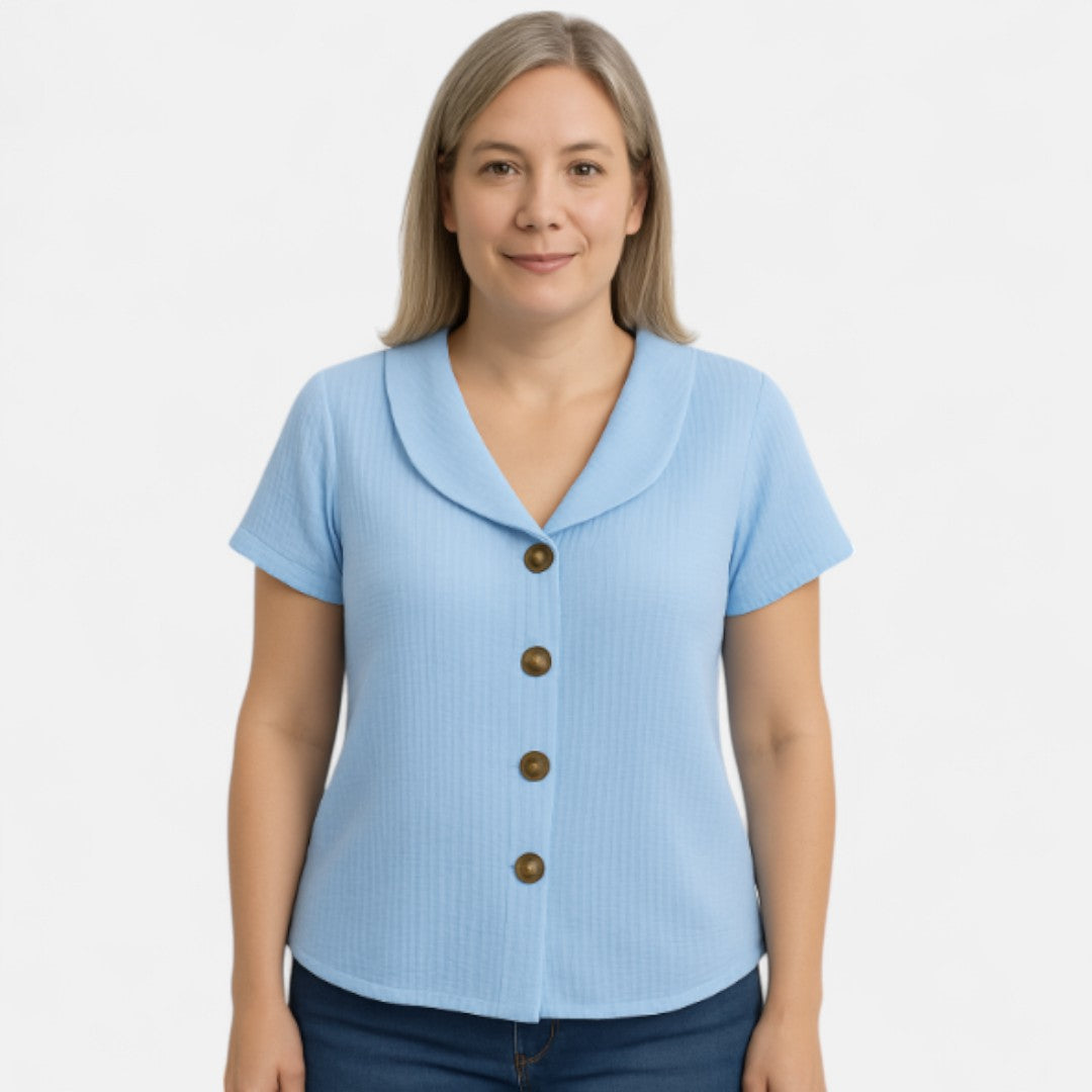Essenza Edmonton™ | Blusa Elegante con Bottoni