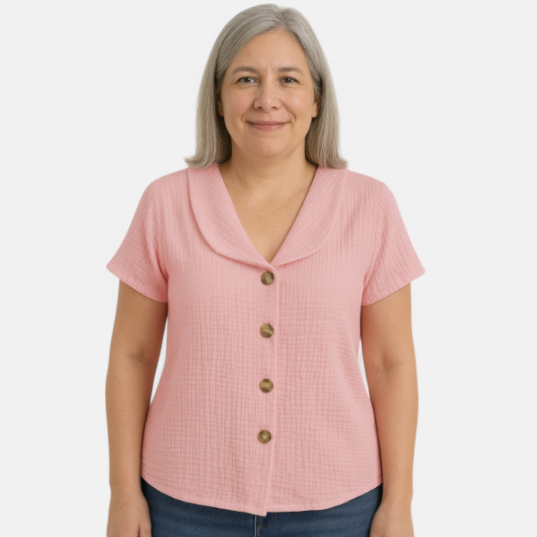 Essenza Edmonton™ | Blusa Elegante con Bottoni