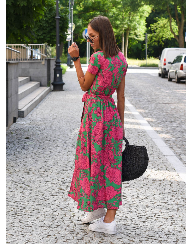 Amelie | Abito a Portafoglio Floreale per una Silhouette Allegra