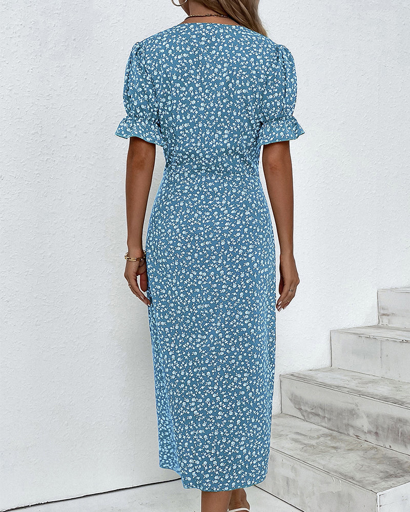 Giselle™ - Abito Floreale con Scollatura a V
