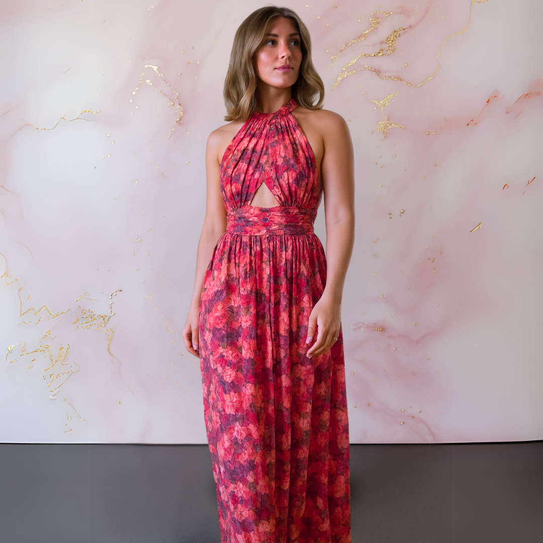 Vera | Elegante Abito con Stampa Floreale che Celebra la Grazia Femminile