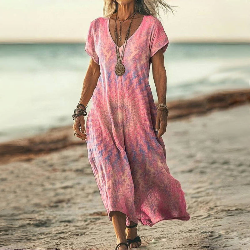 Luna | Abito con Gradiente Vintage e Tocco Estivo