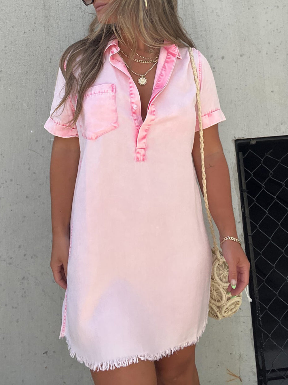 Abito camicia Tencel Happy Ends Rosa