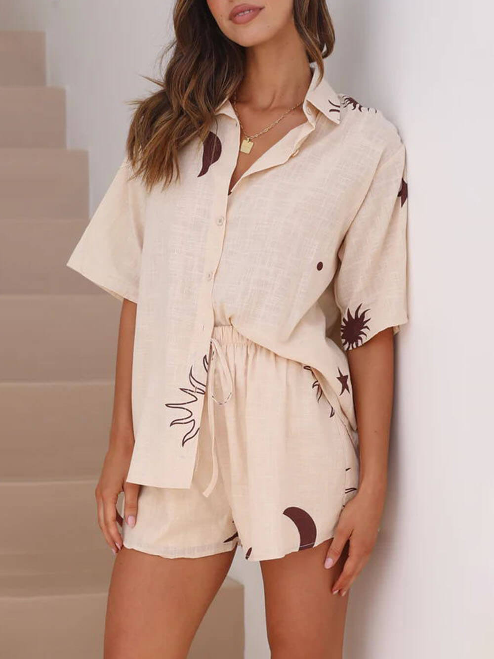 Camicia casual con maniche corte