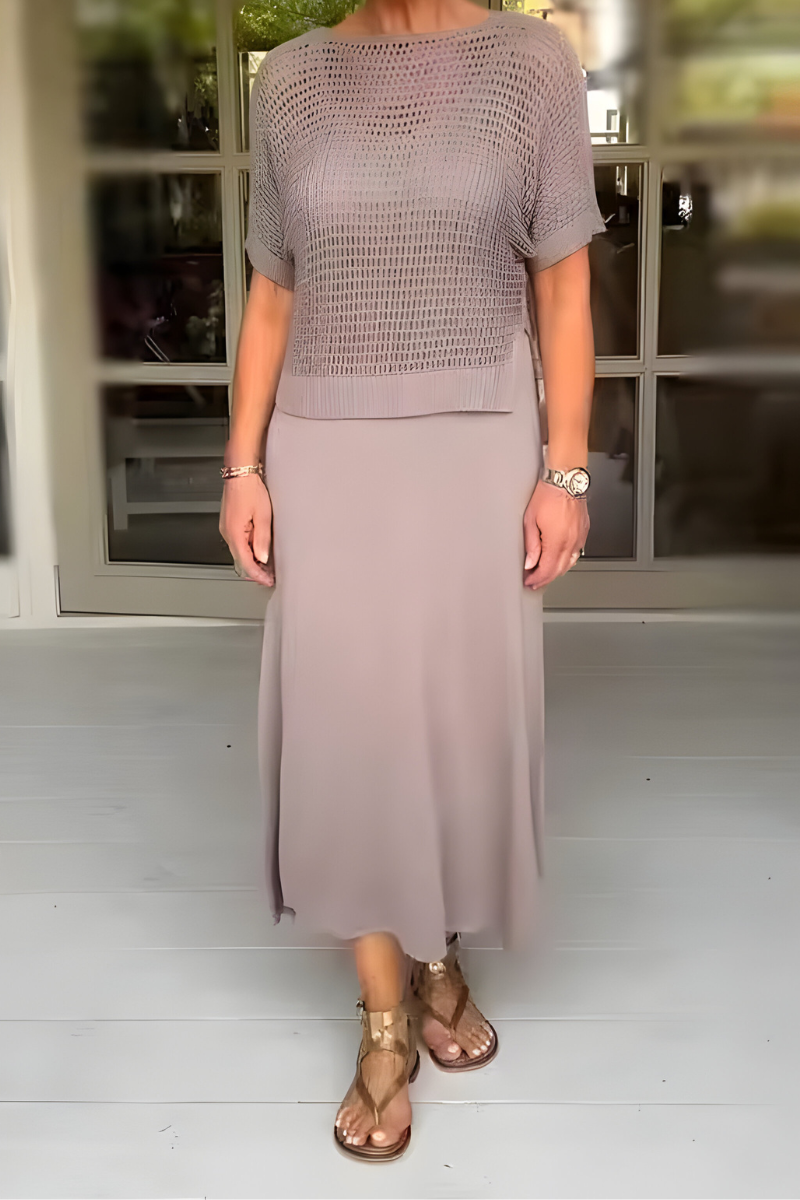 Lieke | Abito Estivo con Top Intrecciato per un'Eleganza Naturale