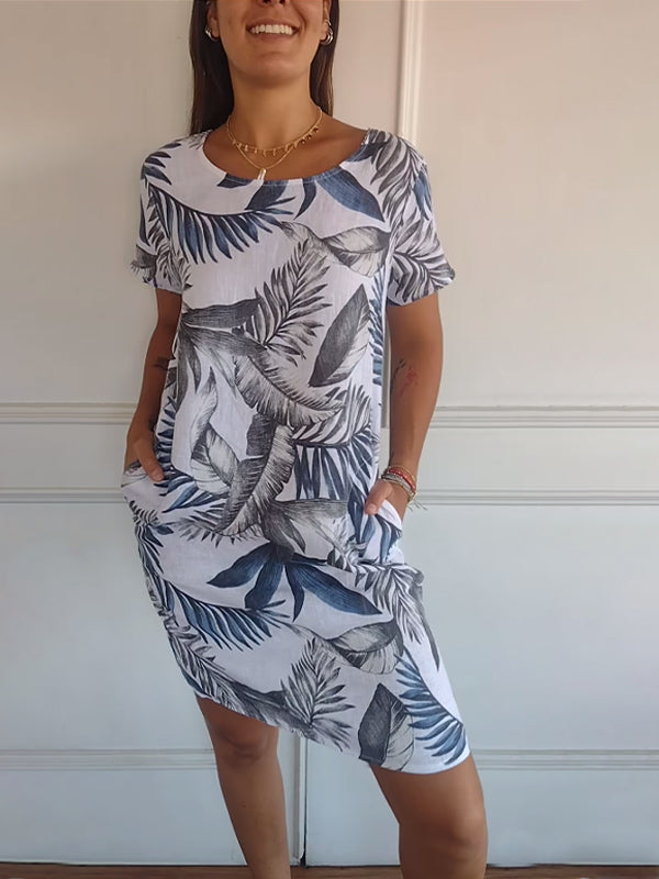 Annelym | Abito con Stampa Tropicale e Eleganza Disinvolta