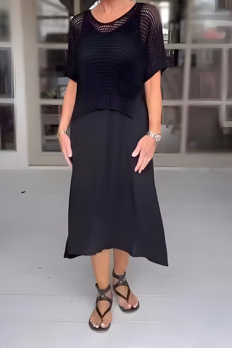 Lieke | Abito Estivo con Top Intrecciato per un'Eleganza Naturale