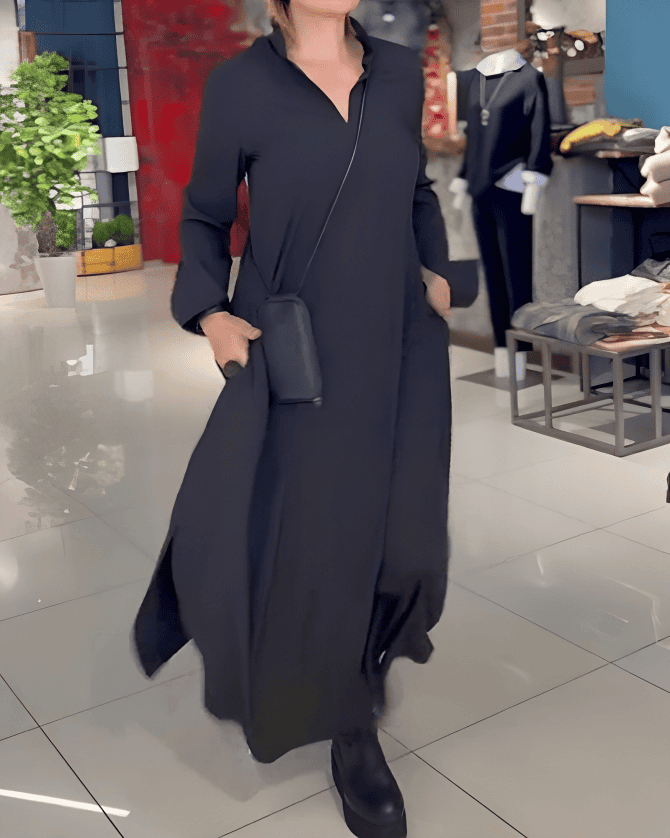 Vilada | Maxi Abito con Spacco Laterale per Eleganza Disinvolta
