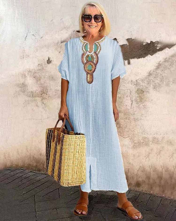 Leilany | Vestito di Bellezza Ricamato