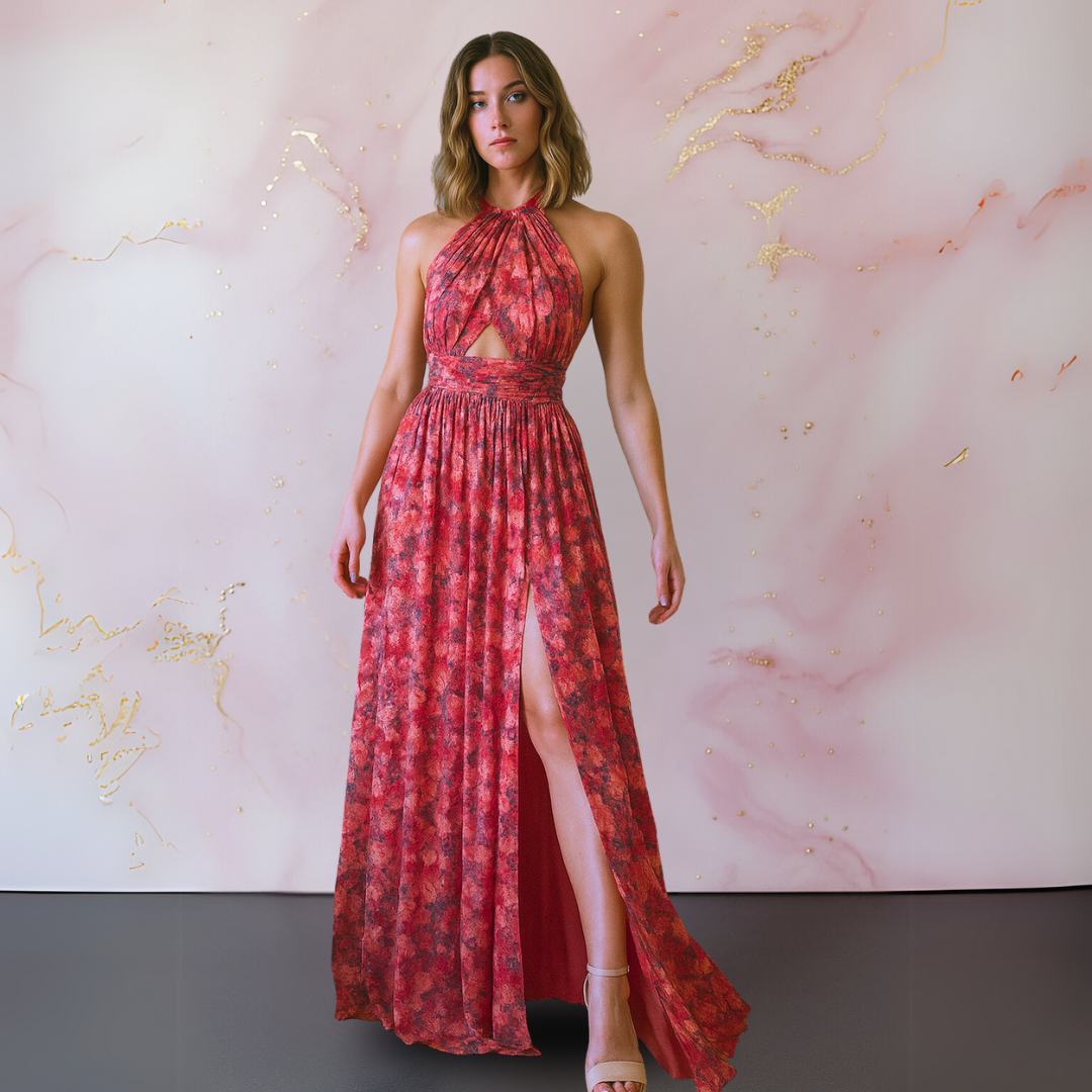 Vera | Elegante Abito con Stampa Floreale che Celebra la Grazia Femminile