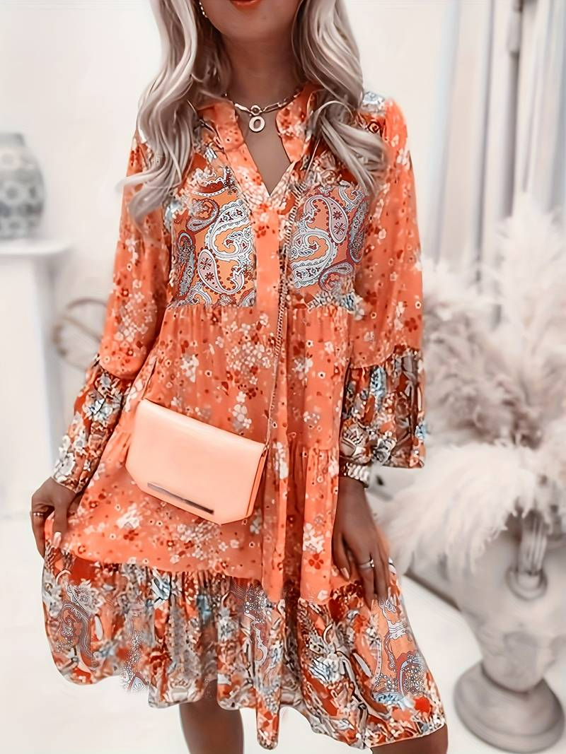 Ashley™ - Vestito Boho Stampato