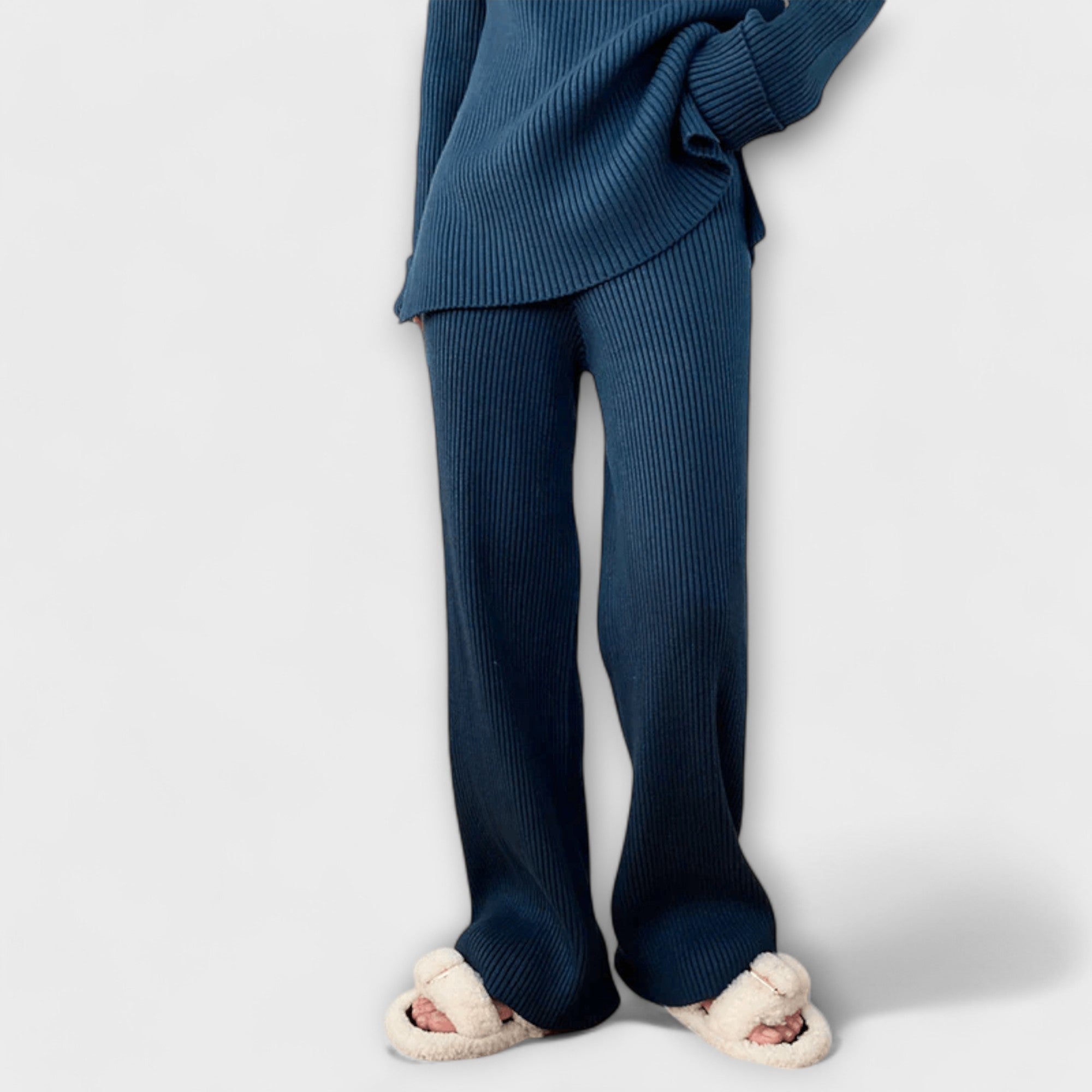 Albertina - Set Cosy in Maglia a Coste di 2 Pezzi