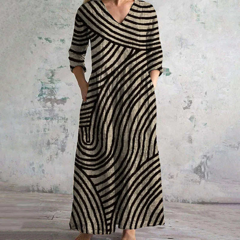 AYLA™ | Abito a righe vintage