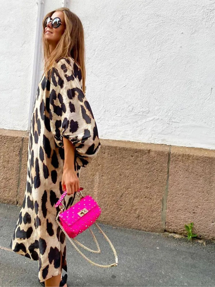 Lisa™ - Vestito a Stampa Leopardo