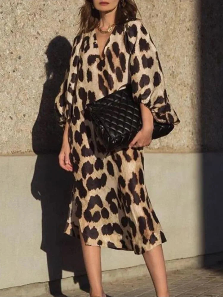 Lisa™ - Vestito a Stampa Leopardo