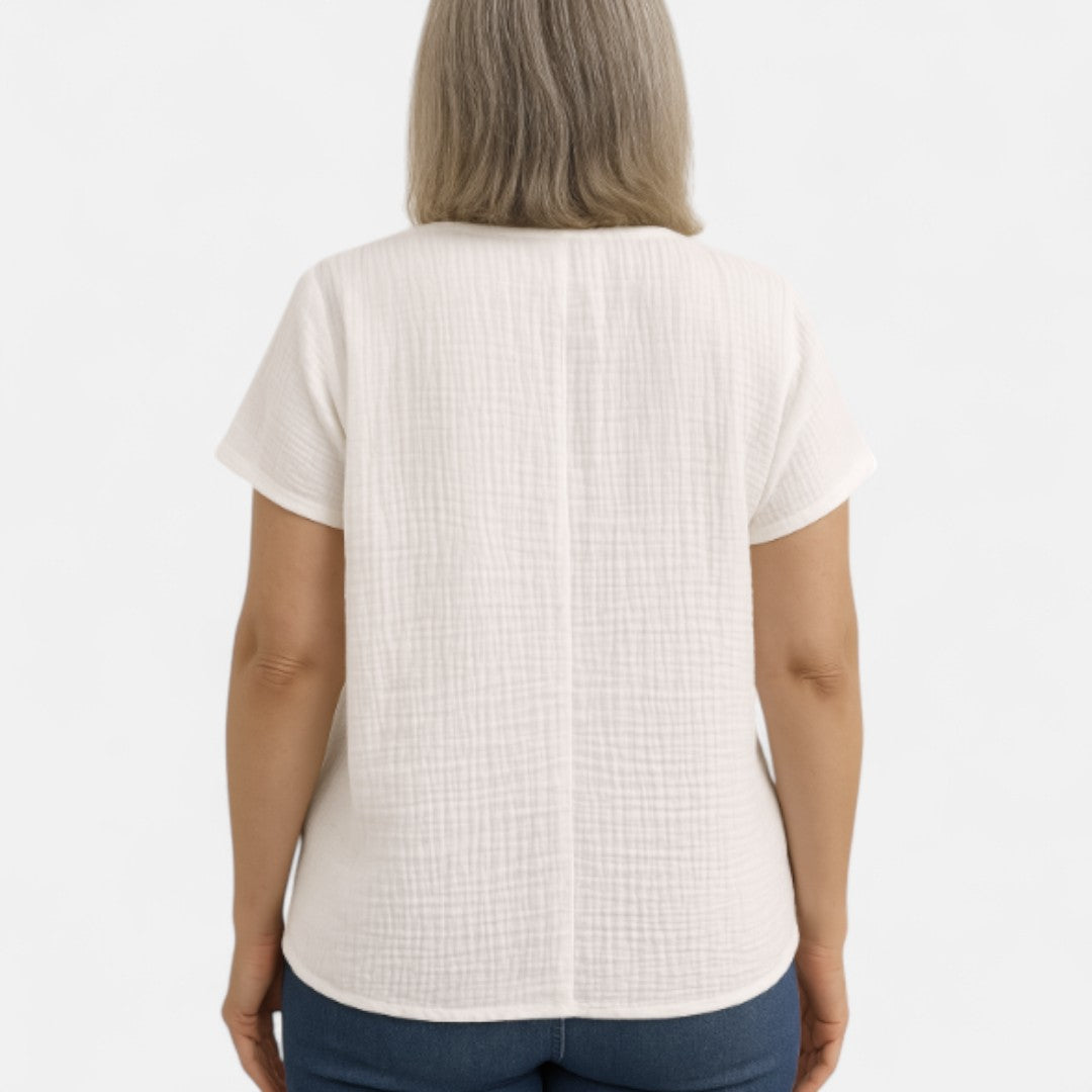 Essenza Edmonton™ | Blusa Elegante con Bottoni