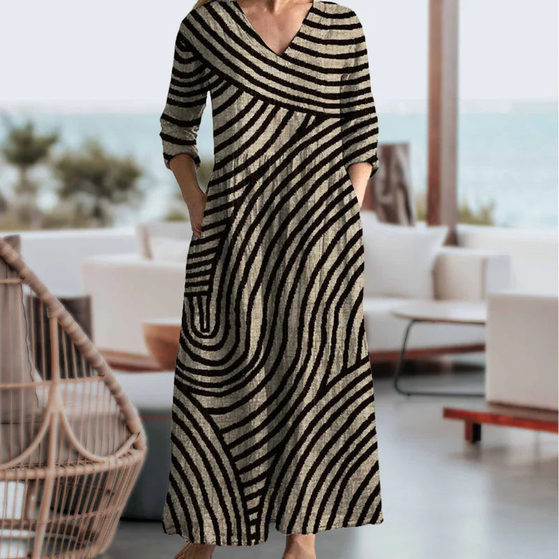 AYLA™ | Abito a righe vintage