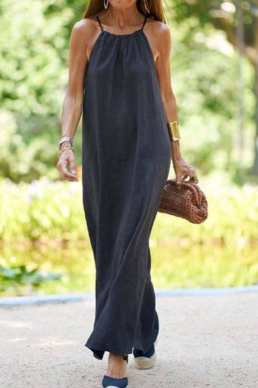 Livia | Abito Halter Maxi per Vacanze e Giornate al Sole