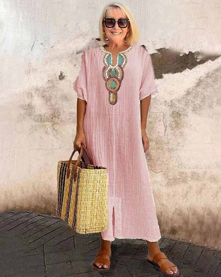Leilany | Vestito di Bellezza Ricamato