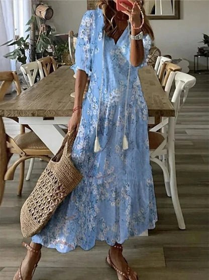 Luna | Abito Boho Senza Sforzo con Vestibilità Flatting