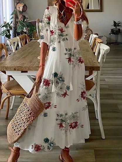 Luna | Abito Boho Senza Sforzo con Vestibilità Flatting